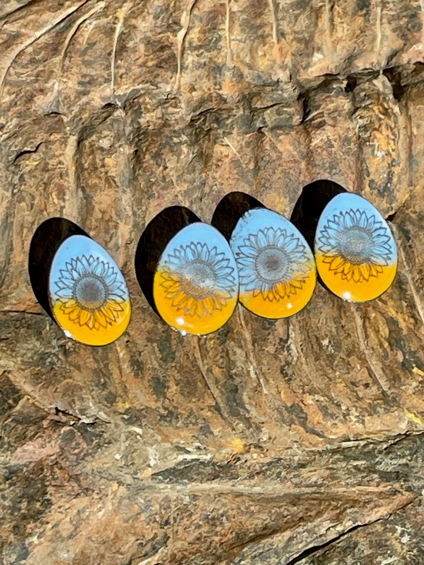 Ukrainian Easter Egg Earring Studs