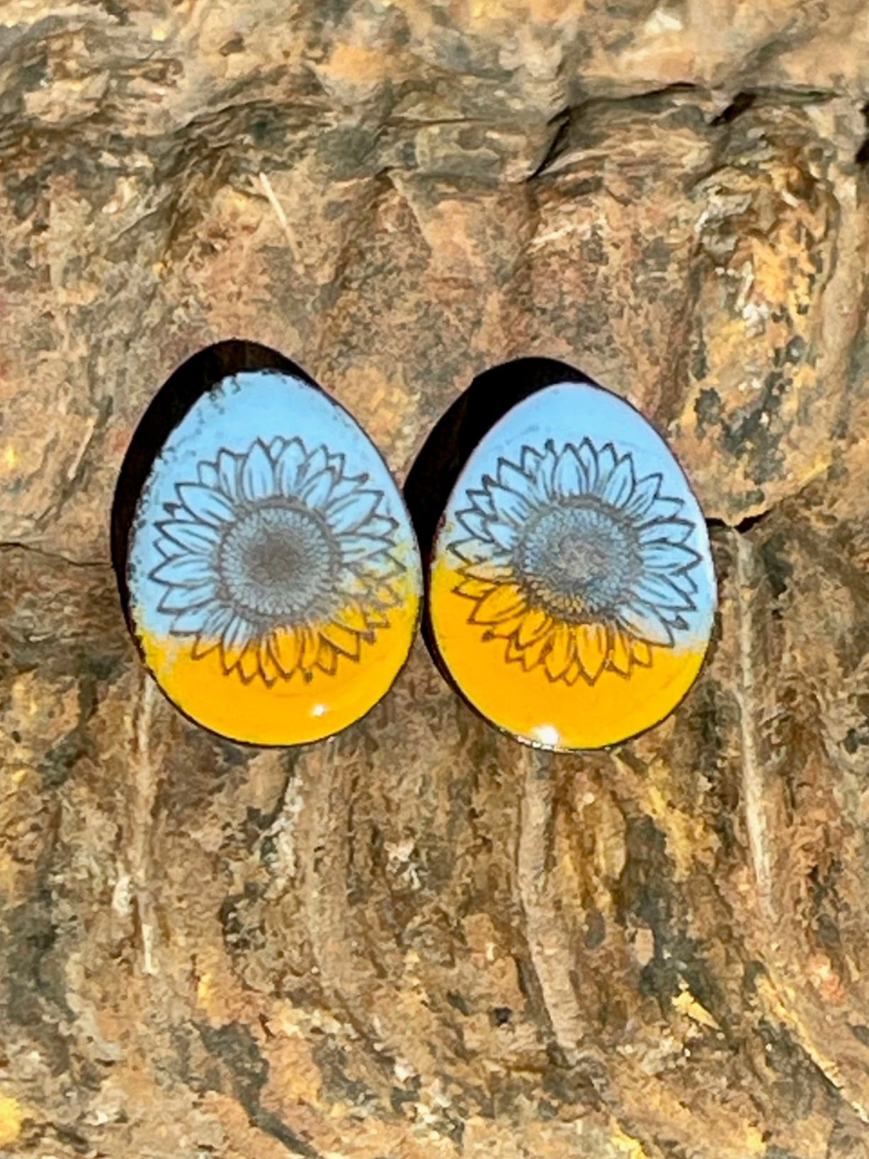Ukrainian Easter Egg Earring Studs
