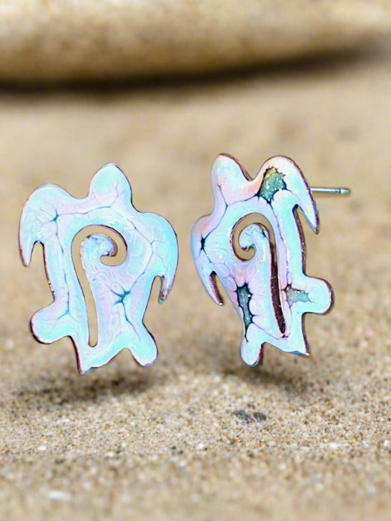 Creamy Sea Turtle Studs
