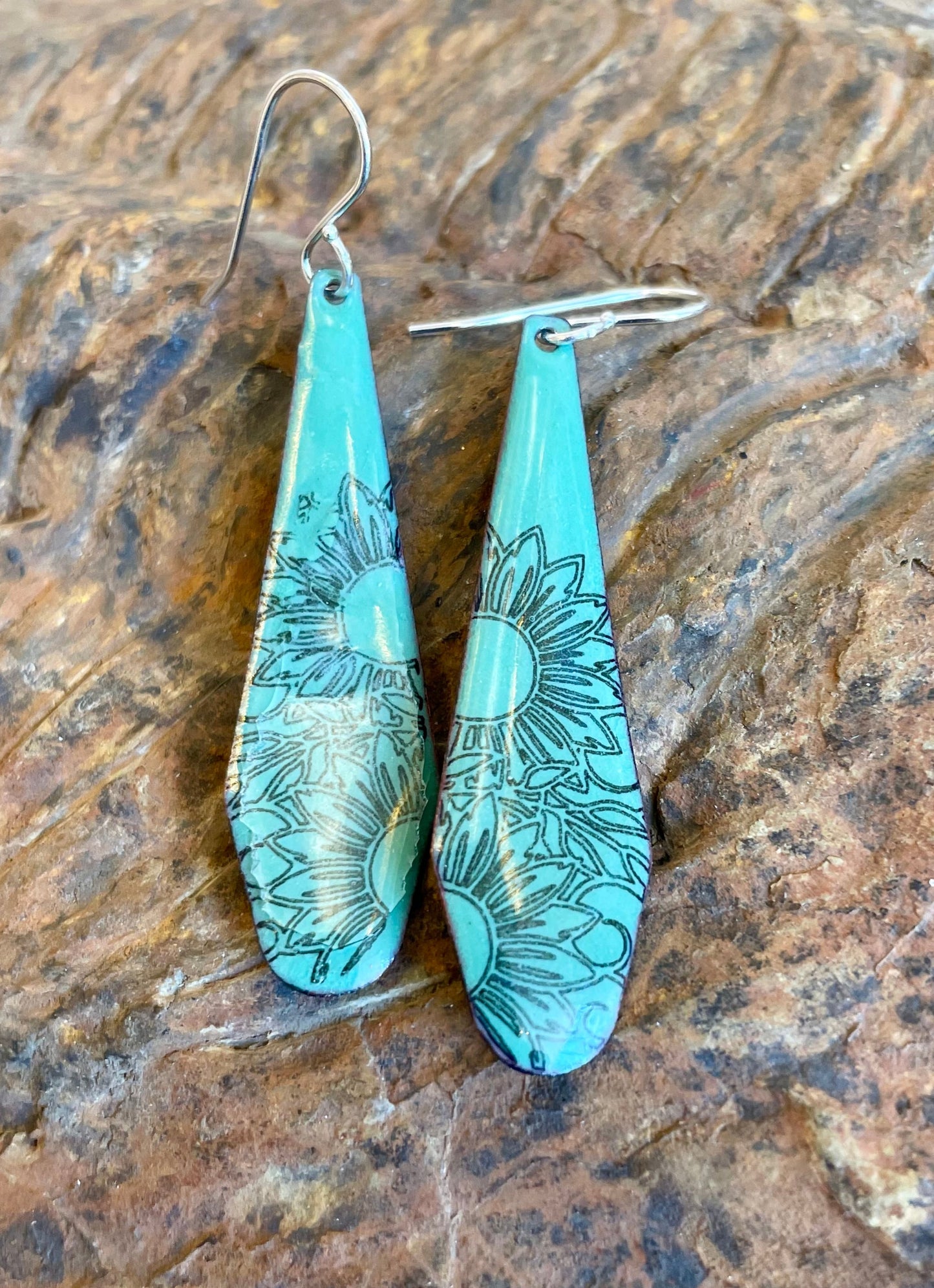 Floral Drops in Green