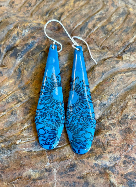 Floral Drops in Blue