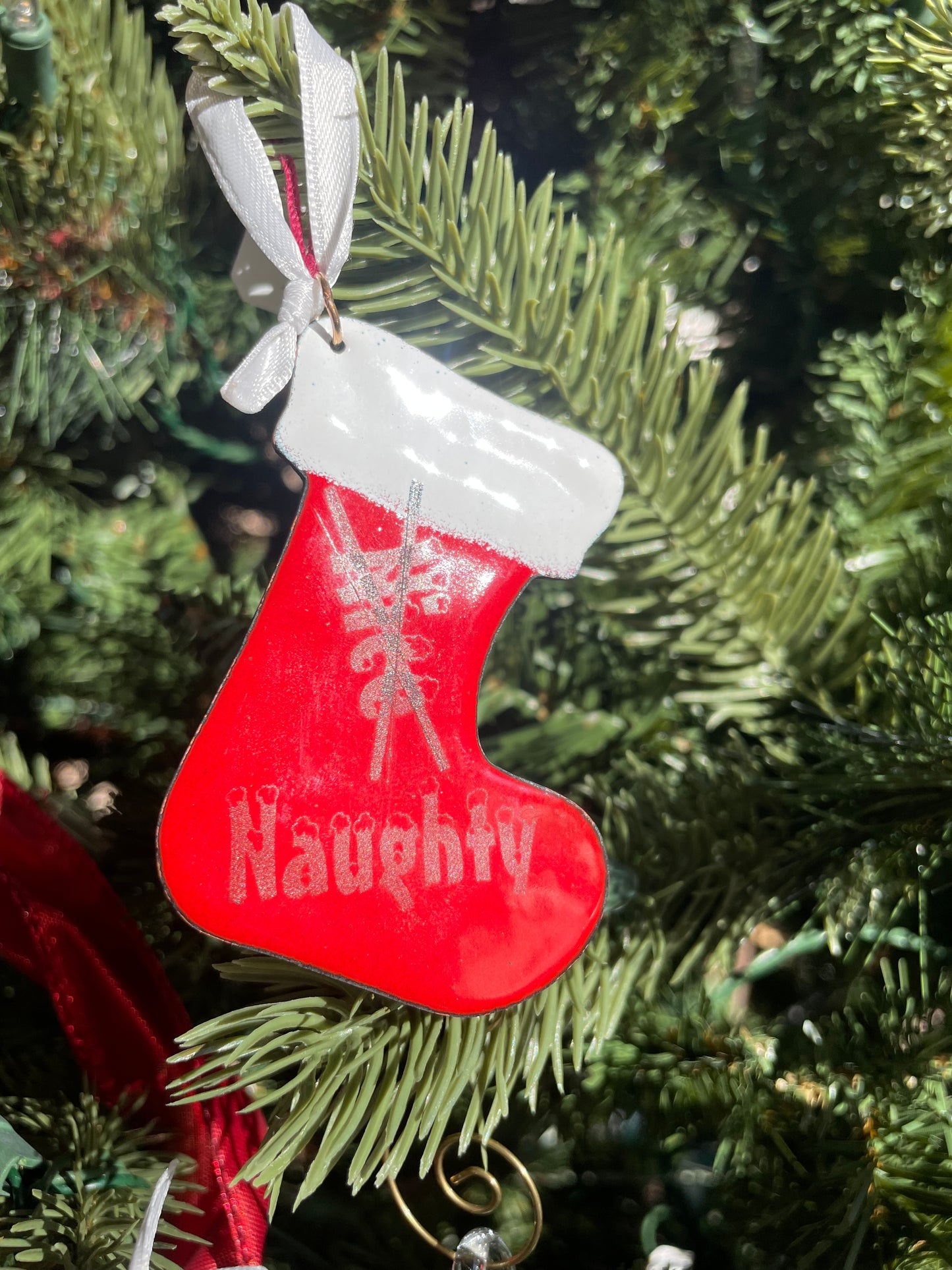Christmas Stocking Ornament (Naughty or Nice)