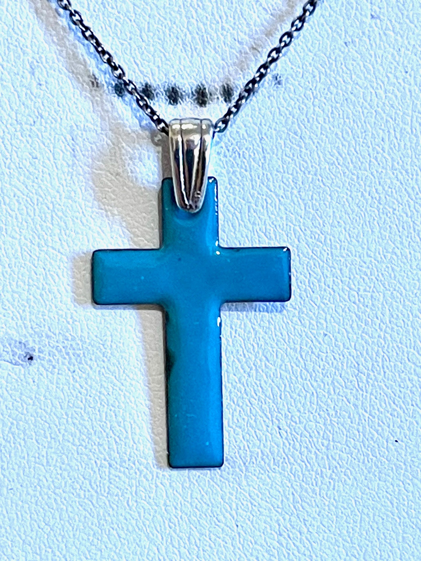 Turquoise Enamel Cross