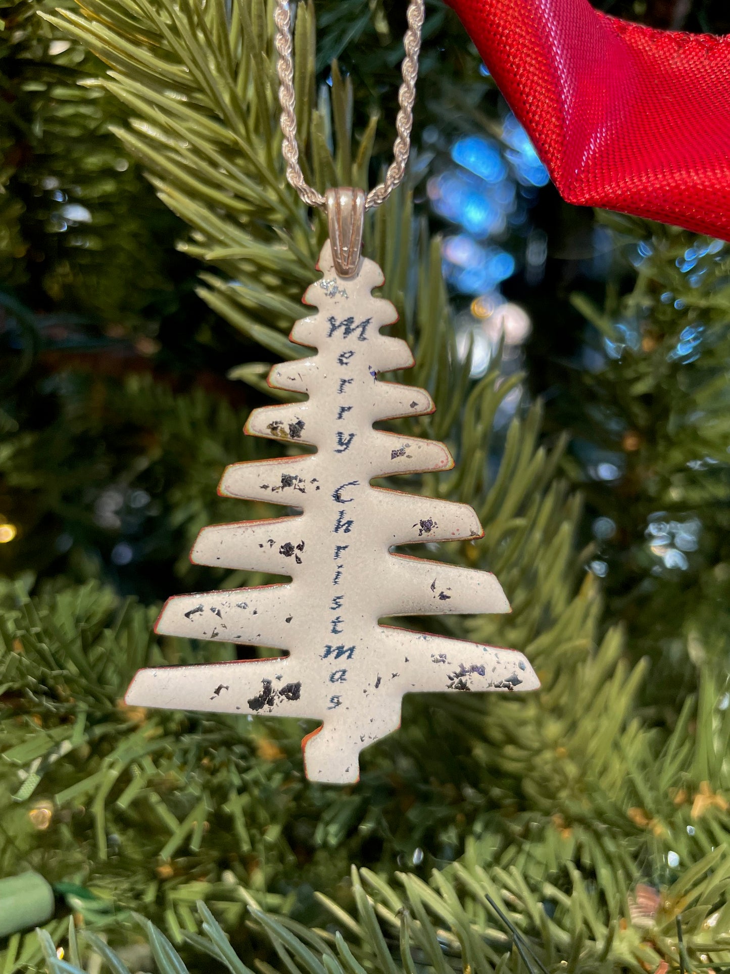 Merry Christmas Tree Pendant