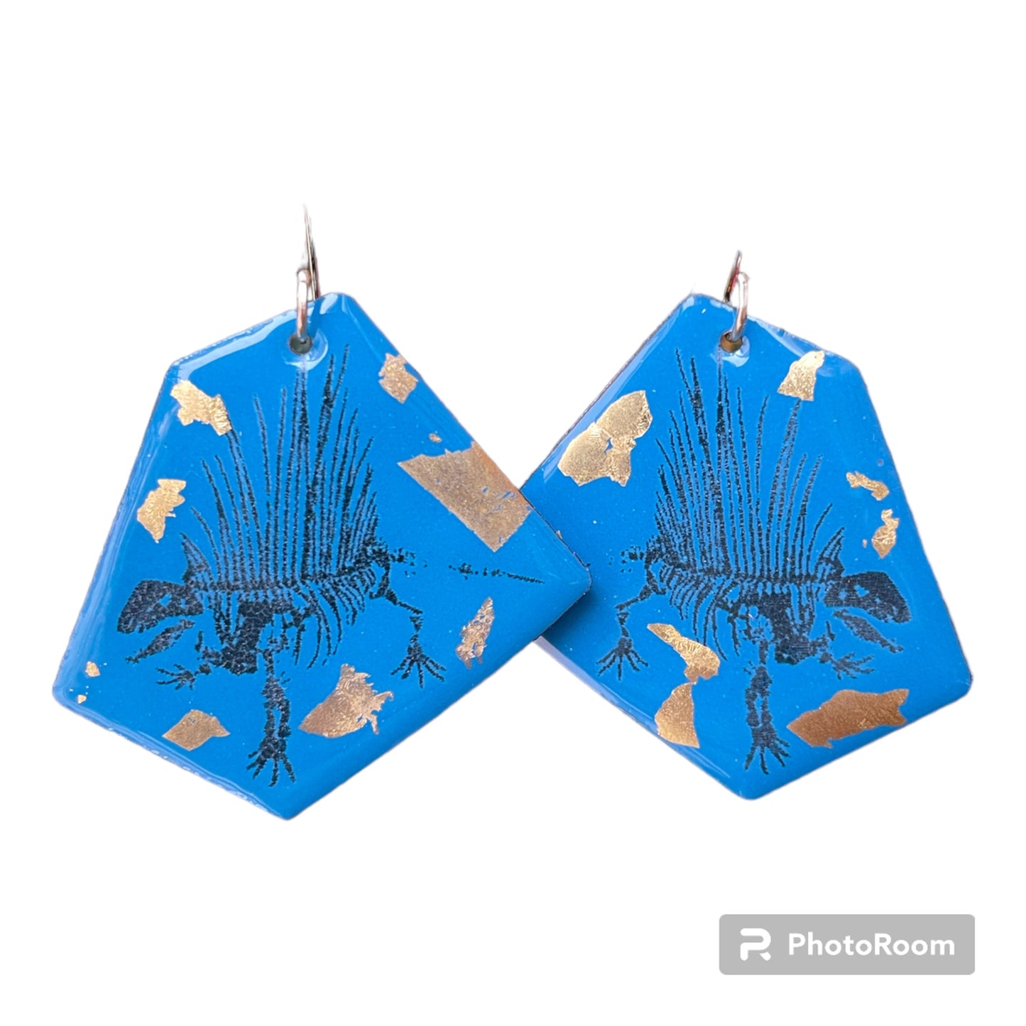 Dimetrodon Enamel Earrings