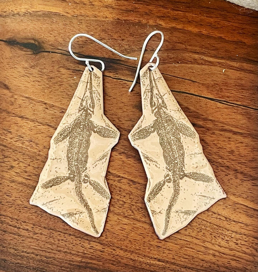 Ichthyosaur Fossil Earrings