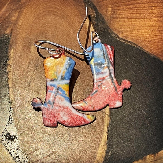 Abstractin’ Boots Earrings