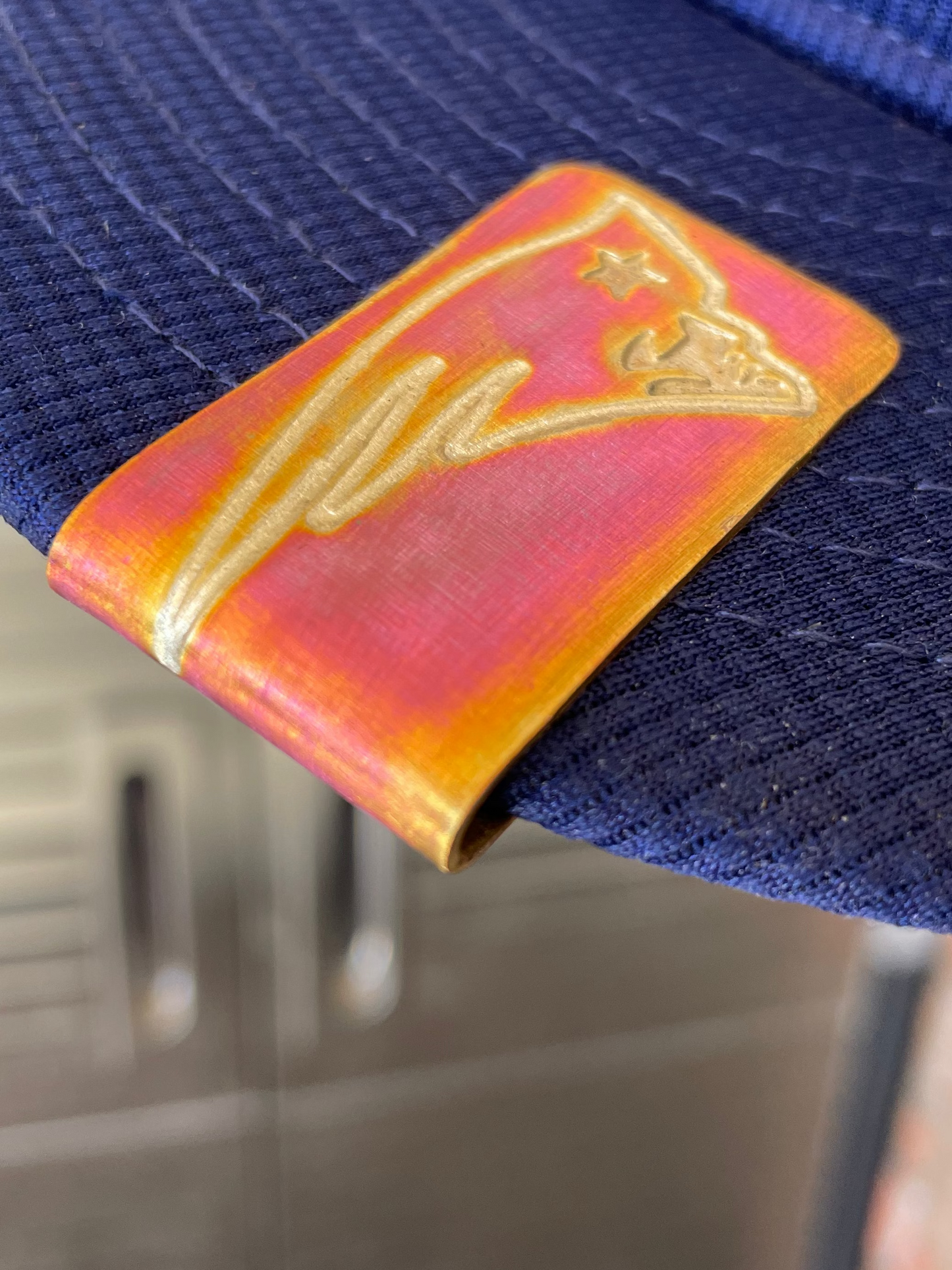 Patriots Hat Clip Forged Copper