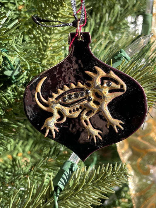 Horned Toad Christmas Ornament